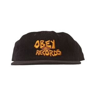 Deadstock Corduroy OBEY Records Snapback Hat